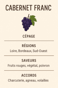 infographie sur les caractéristiques du cabernet franc